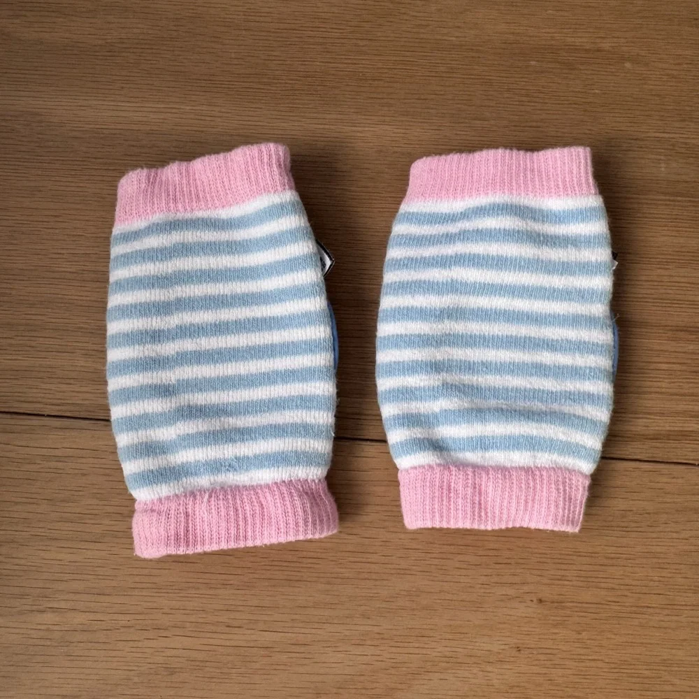 Happy Knees Pink and Blue Striped Knee Pads